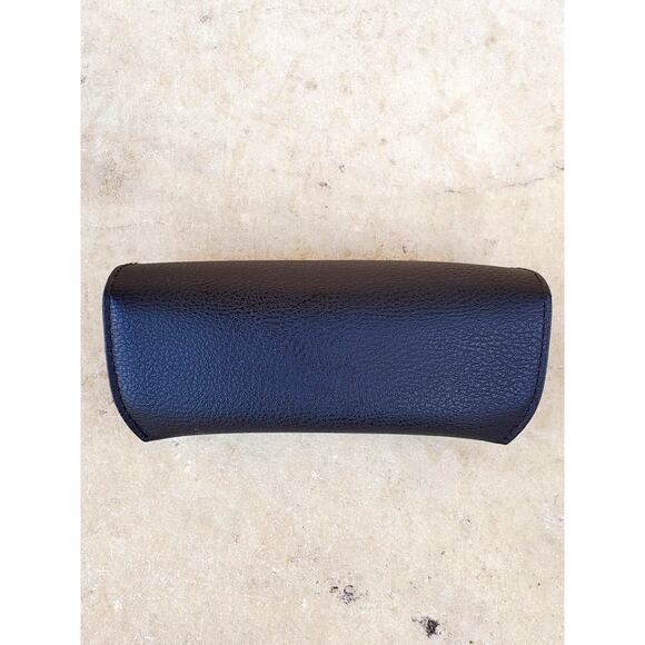 Ray Ban Luxottica Leather Sunglasses Case Black With Gold Logo Stamp - Picture 2 of 6